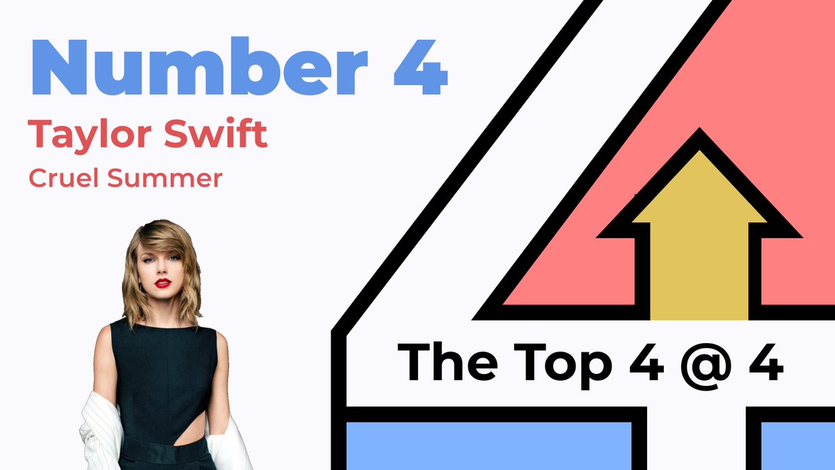 thetop4at4's tweet photo. In, at number 4, is @taylorswift13 with Cruel Summer!

Tune in on @trucksimfm ( https://t.co/oeLs9pbfR6 ) to see the chart occur live! https://t.co/45ISGkosvv