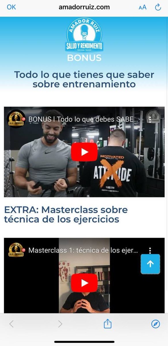 Nuestros clientes (y tú si sigues leyendo) ya disfrutan de este BONUS donde podrán ver 1 hora completa de entrenamiento y aprender: 

👉 Los principales ERRORES que se cometen en el gimnasio y cómo corregirlos. 

👉 El FACTOR que hará que superes al 90% de personas que llevan