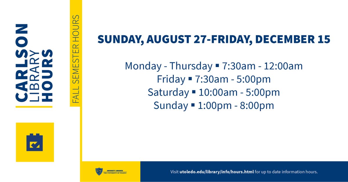 Carlson Library at UToledo tweet media