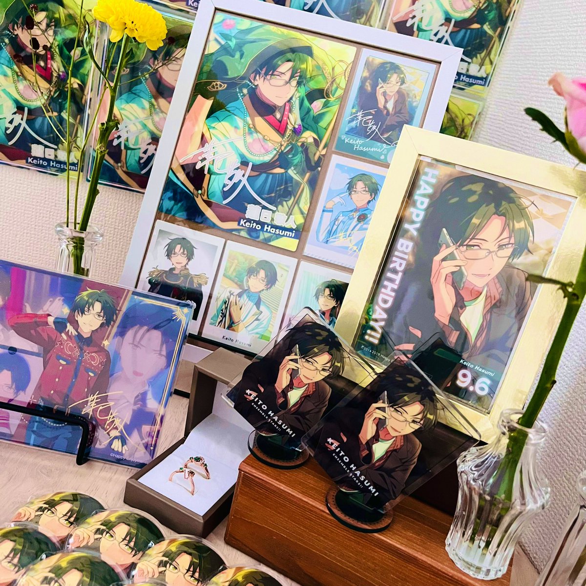 e_pops_'s tweet photo. *☼*―――*☼*―――
　　
　　　𝙃𝙖𝙥𝙥𝙮𝘽𝙞𝙧𝙩𝙝𝙙𝙖𝙮🥂

　　　　⭐️ 𝙆𝙀𝙄𝙏𝙊 𝙃𝘼𝙎𝙐𝙈𝙄  ⭐️

　　　🍁　👓　🪷　💚　

#蓮巳敬人誕生祭2023
#蓮巳敬人生誕祭2023

誕生日おめでとう🎉
年々顔つきが良くなっているよ！
それだけあなたも成長しているということだよ☆

　　　　*☼*―――*☼*――― https://t.co/BfGIGYyYyT
