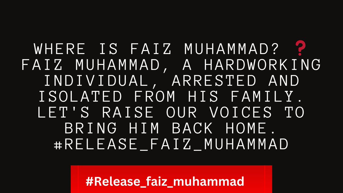 KhurshaidIqbal4's tweet photo. The Power of Solidarity 🌟
Faiz Muhammad's family in Pakistan needs your support. Let's amplify their plea for justice and raise awareness about his unjust detention. #Release_faiz_muhammad https://t.co/2py8XlcmvJ
