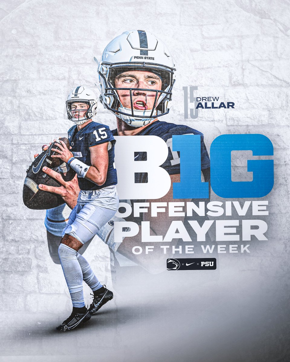 First game ☑️ First B1G honors 😎 #WeAre | @AllarDrew