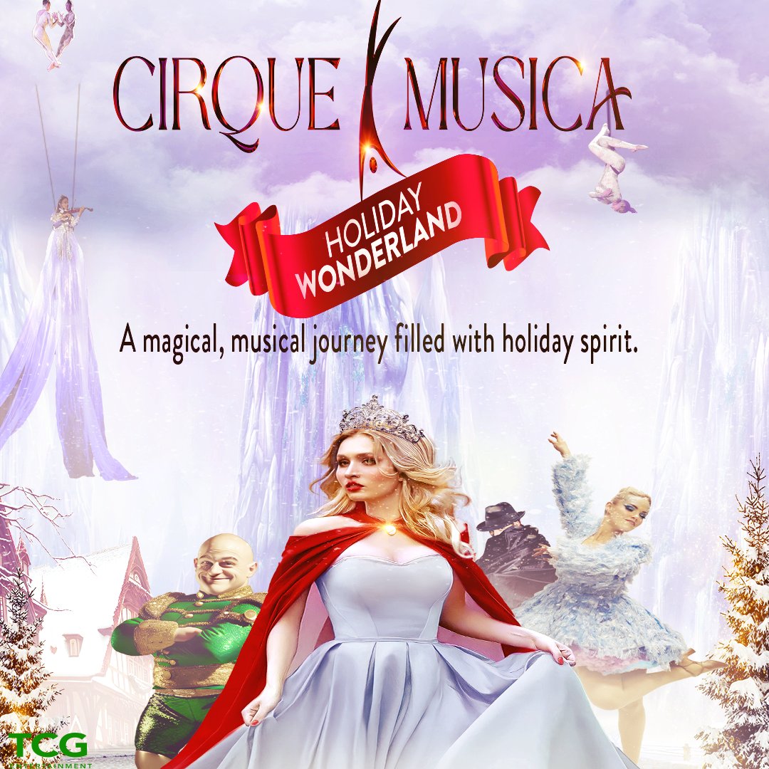 conexusartscntr's tweet photo. Experience the Magic of the Season with Cirque Musica Holiday Wonderland Nov 19 for a must-see holiday event that will fill your heart with wonder and joy. Tickets go on sale Sept 8 at noon – mark your calendars!  https://t.co/UDhna3teXC🕛 #YQREvents #seeyouatthecentre https://t.co/DtBPgggO6Q