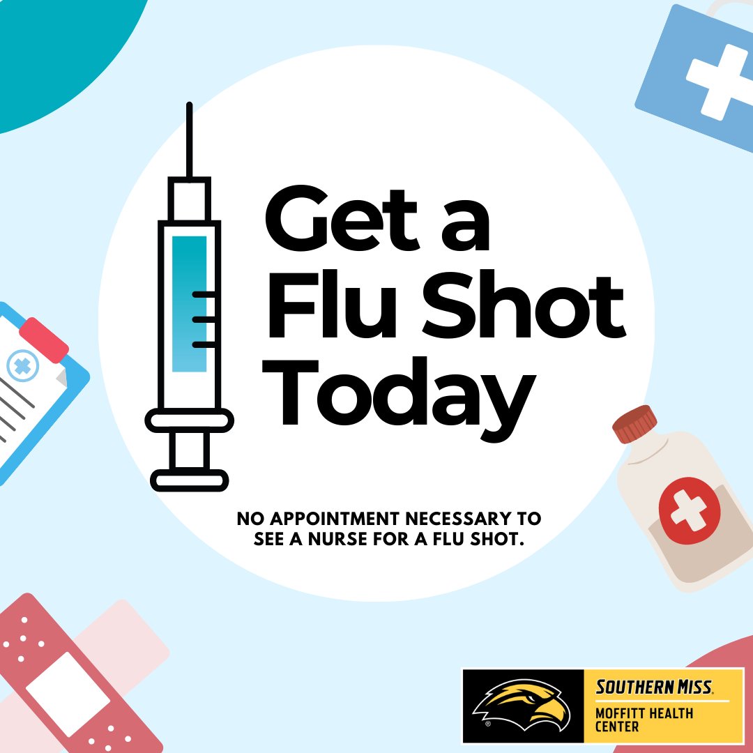 USMhealth's tweet photo. Let's protect ourselves and those around us – it's flu shot season! Let's armor up against the flu and keep our communities healthier. 💪🩹 #FluShotTime #StayHealthyeagles #SMTTT #mhcttt https://t.co/qIdZ2qI7JA