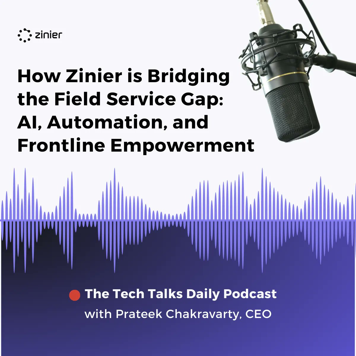 zinier's tweet image. Join CEO Prateek Chakravarty on Tech Talks Daily as he explores AI&apos;s impact on field ops, frontline empowerment, and sustainability. Tune in for the future of field service! 🎧🚀 #ZinierAI #FieldServiceRevolution

buff.ly/3YXaFyG