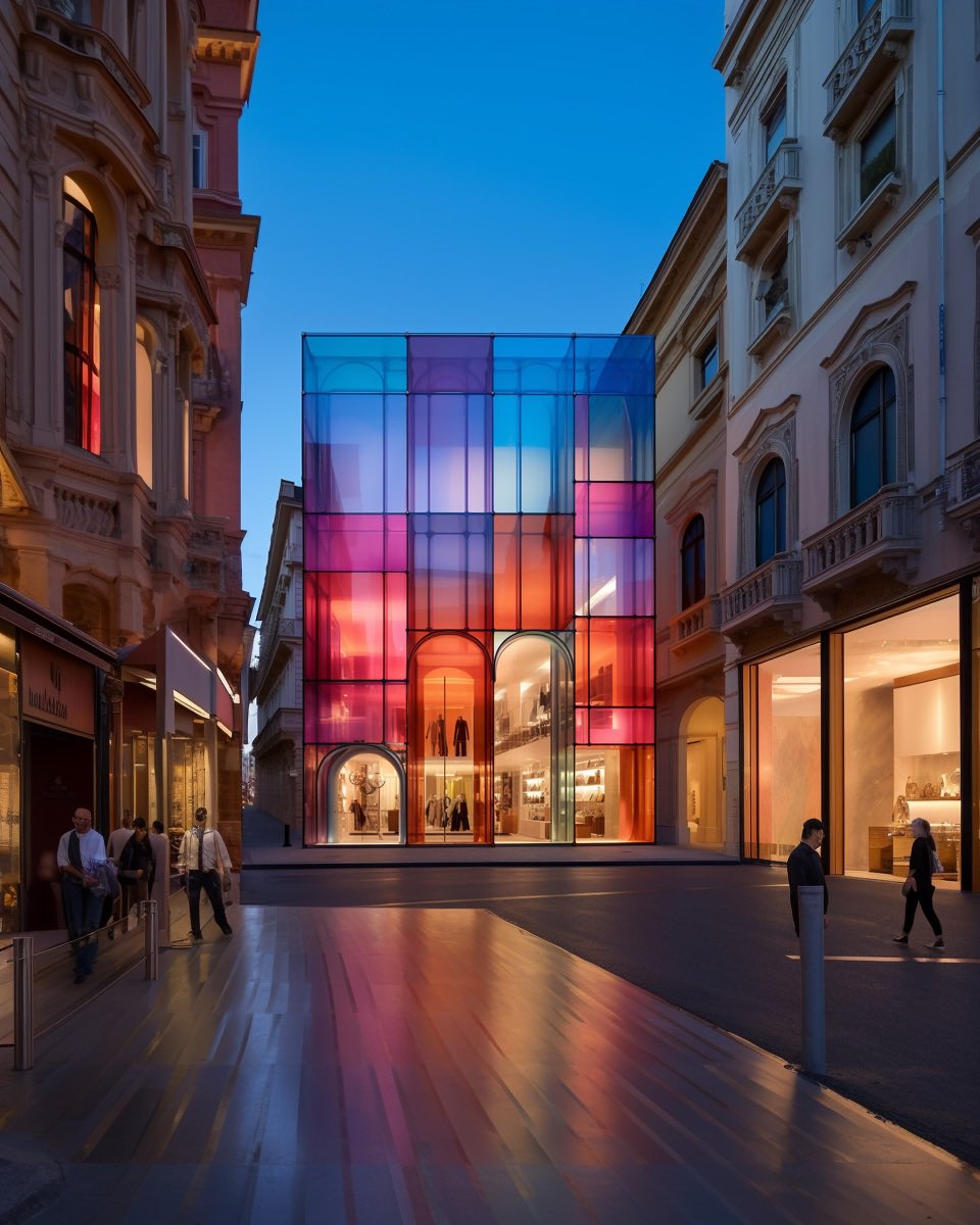 InTheVerse_'s tweet photo. Flagship store designs…
✨✨✨✨✨✨✨✨
@midjourney @dezeen @ArchDaily @coolhunting @EmilioPucci 
#rome #viacondotti #ai #designideas https://t.co/ofaLOab0Wr