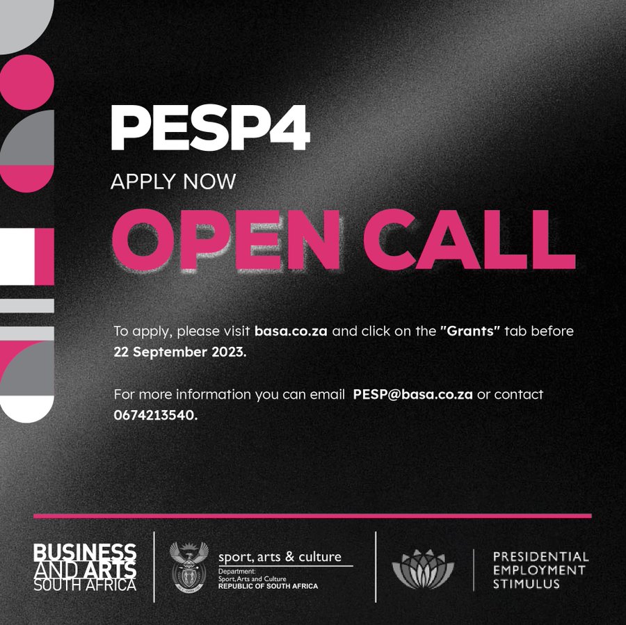 SportArtsCultur's tweet photo. @basa_news PESP4 Grant Funding Applications are Now Open for
Enterprises operating within the cultural & creative industries can apply here: https://t.co/boLS53BXkV… by Friday, 22 Sept 2023, at 17:00
For more info visit: https://t.co/i4yszP1aTh #PESP4 #BASA26 #bizartza https://t.co/CgIatJfvff