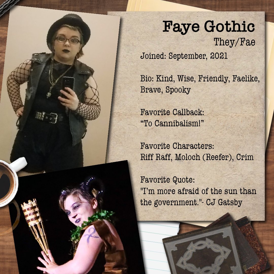 jccppgh's tweet photo. Up next in our cast appreciation we have the fabulous Faye Gothic! https://t.co/bn0jdE2UWT