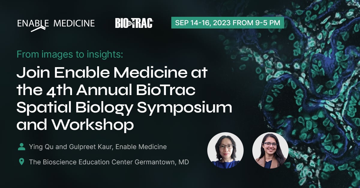 BioTrac’s upcoming workshop will start with the basics – then it’s all about combining the power of #AI and #SpatialBiology using Enable’s user-friendly platform. Register today!  

hubs.ly/Q020Pm1p0 

#MultiplexImaging