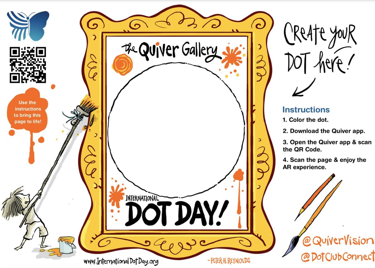 Dot Day is right around the corner on September 15ish. I LOVE this @quivervision Augmented Reality Dot Day Activity that @peterhreynolds  created for our Dot Day celebrations. You will find it, along with the directions on how to use here in this post, friends.…