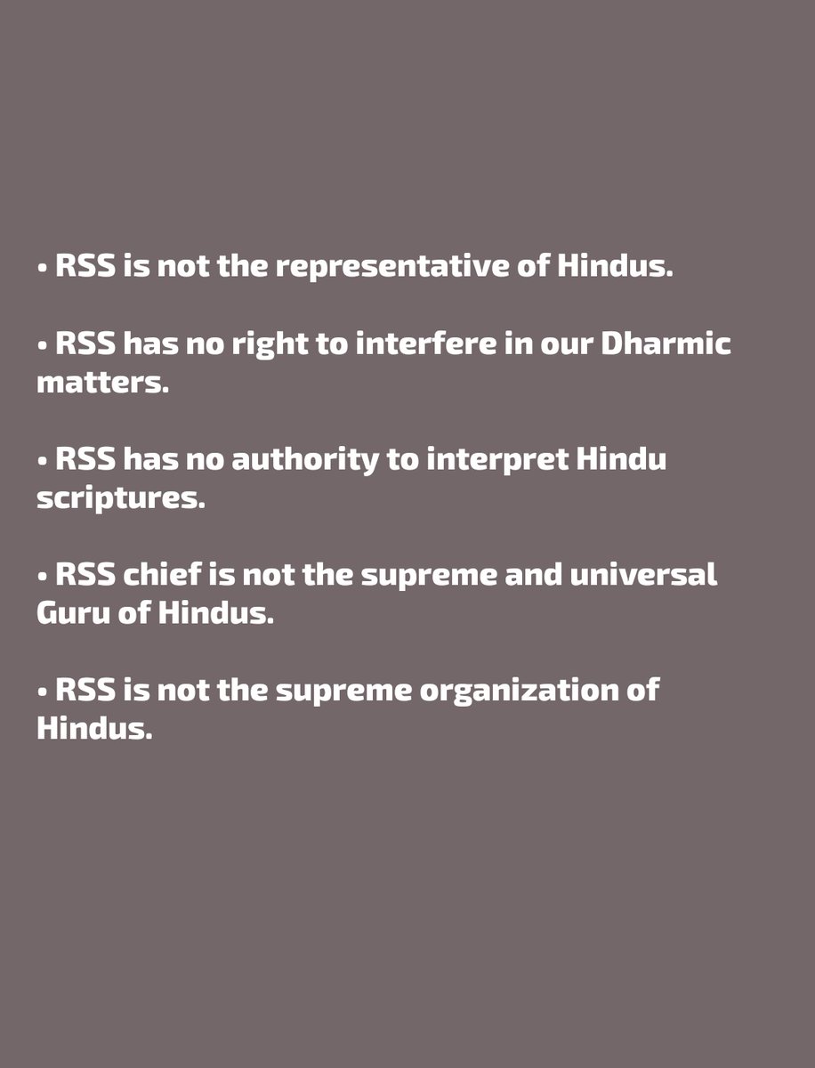 It is the supreme duty of all of us Hindus to expose the #PseudoHindutva organization RSS everywhere and save the innocent Hindus from this deceitful and cunning organization. #RSS_Mukt_Bharat

@MNageswarRaoIPS @ARanganathan72 
@AtriNeeraj @neha2180