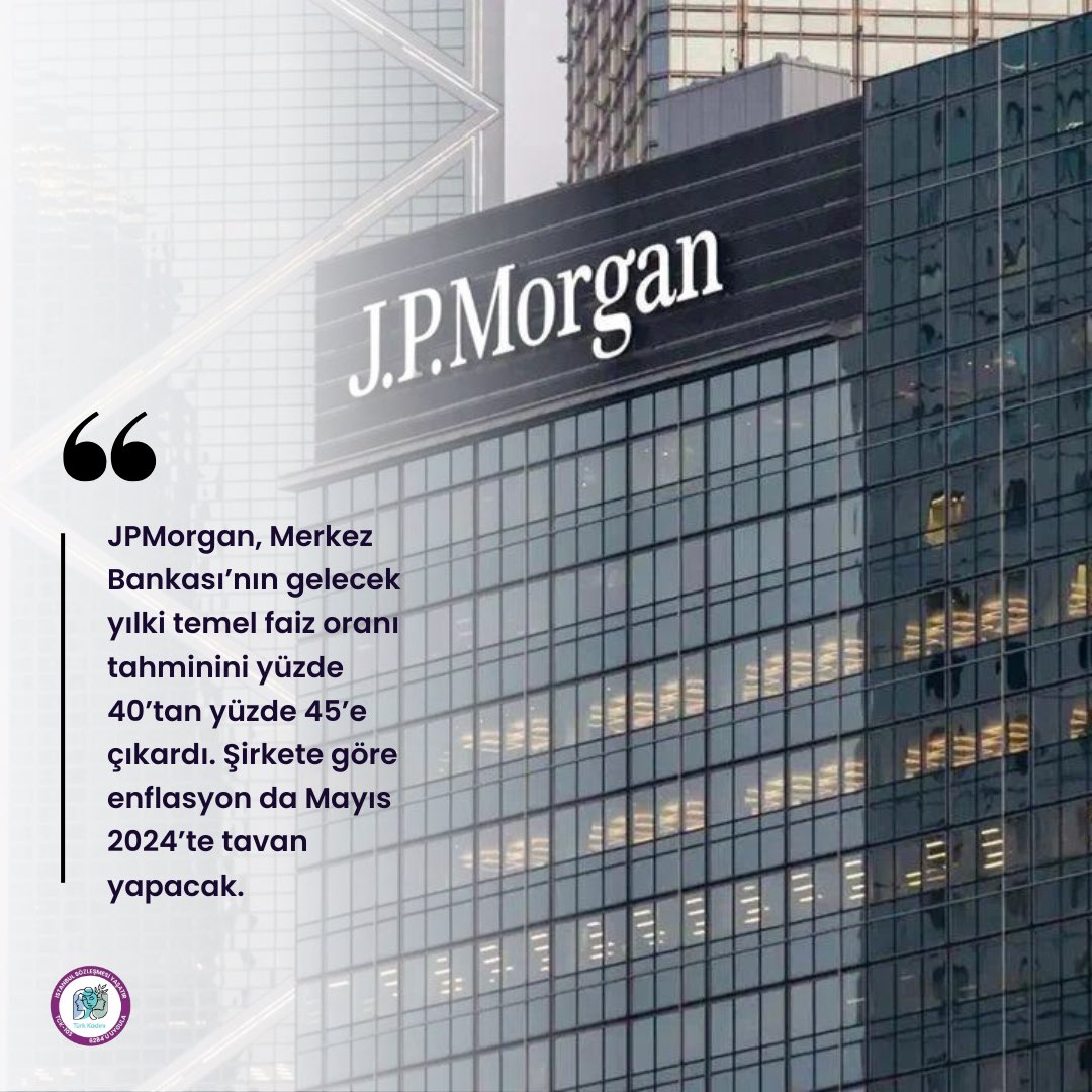 JPMorgan: enflasyon ve faiz tahmini‼️ #5Septiembre #FileninSultanlari #salı 📌 turkiye24.net/jpmorgan2024te…