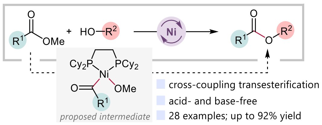 A cross-coupling approach enables transesterifications without relying on acid or base. Published in #SYNLETT in a special issue dedicated to the late Keith Fagnou on the 20th anniversary of the start of his academic career. @thiemechemistry (doi.org/10.1055/s-0042…)