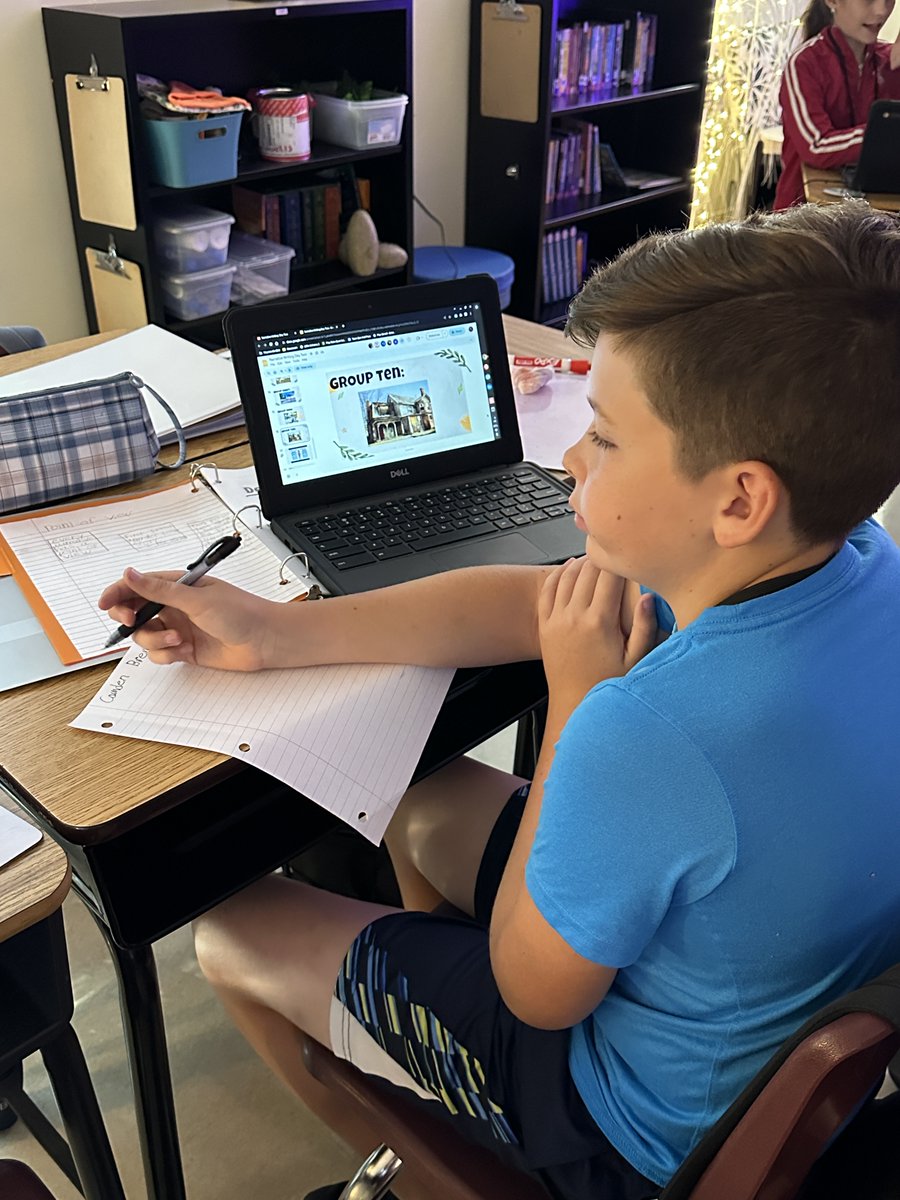 Students began Day Two of their Narrative Writing. They worked individually and in groups providing descriptive, specific, and sensory language of images.#WSGCRocks