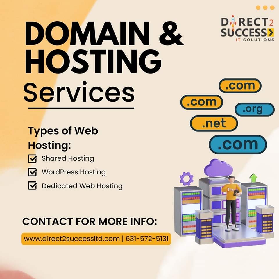direct2success's tweet photo. 🚀 Looking to launch your dream website? Your search ends here! 🔥 https://t.co/TFMOMb1mTV offers top-notch domain &amp; hosting services that guarantee reliability and speed. 🌐
🌐https://t.co/MyeYrwUuuD 
📲 631-572-5131

#WebHosting #DomainRegistration #WebsiteSolutions https://t.co/Q9eBVKqfUw