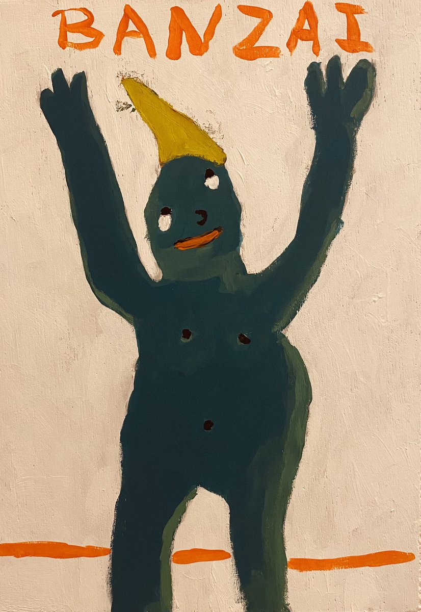 HumanHello46956's tweet photo. BANZAI 
#illusrtationart #acrylicpaint #characterart #万歳 #変なやつ　#イラスト　#絵 https://t.co/BsysCLc0EE