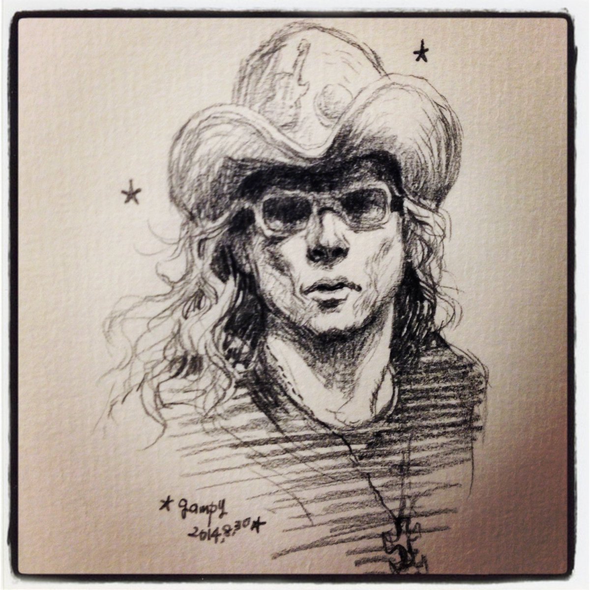 渋い系の色で描いた白井良明さん
#fanart 