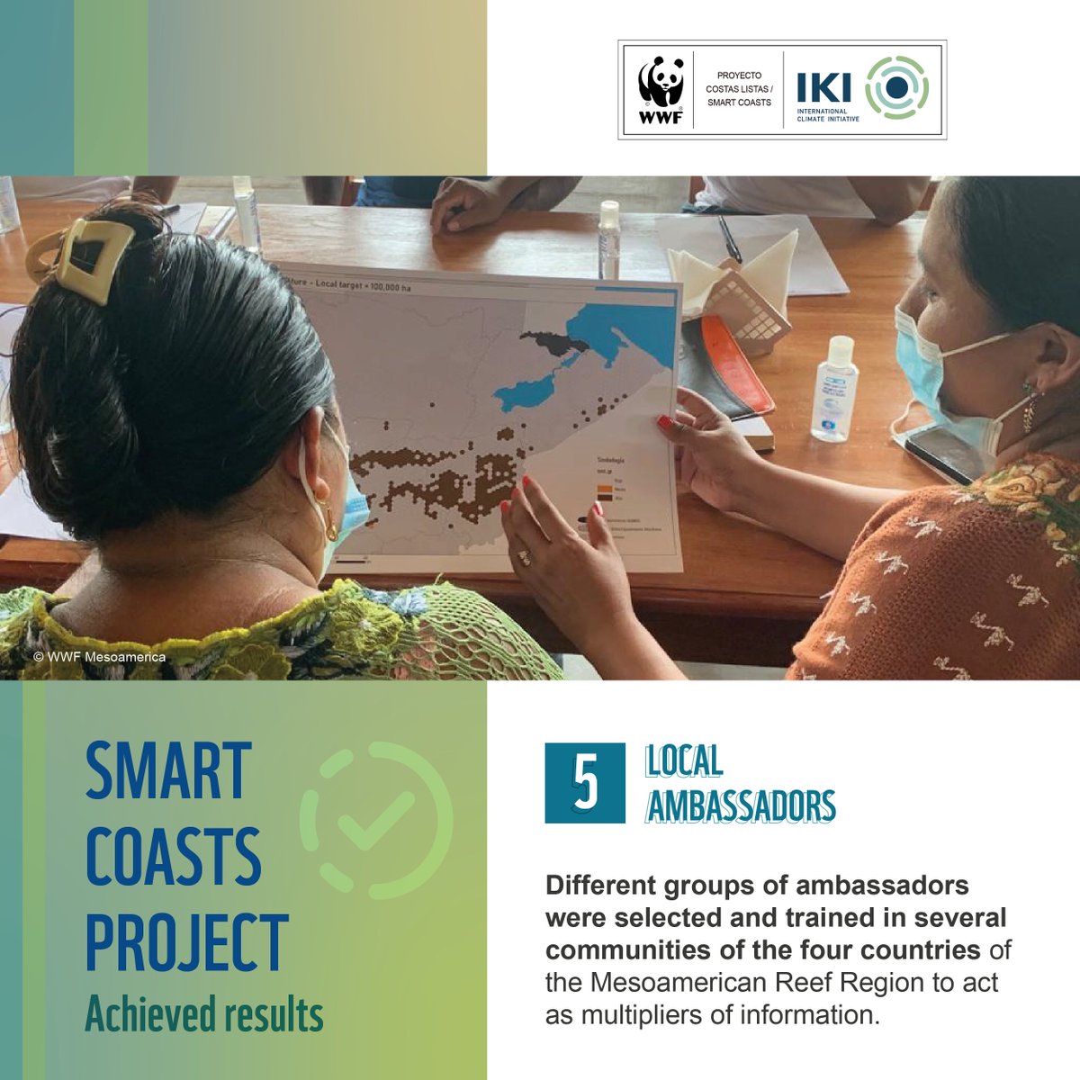 WWF_MAR's tweet photo. A key element to the #SmartCoasts project was the groundwork done by local ambassadors in the communities of 🇲🇽🇬🇹🇧🇿🇭🇳 on the importance of adapting to the impacts of #ClimateChange 📣
Find more details at 👇
https://t.co/wY5g9jYpk1 https://t.co/RQrG9xcAcu