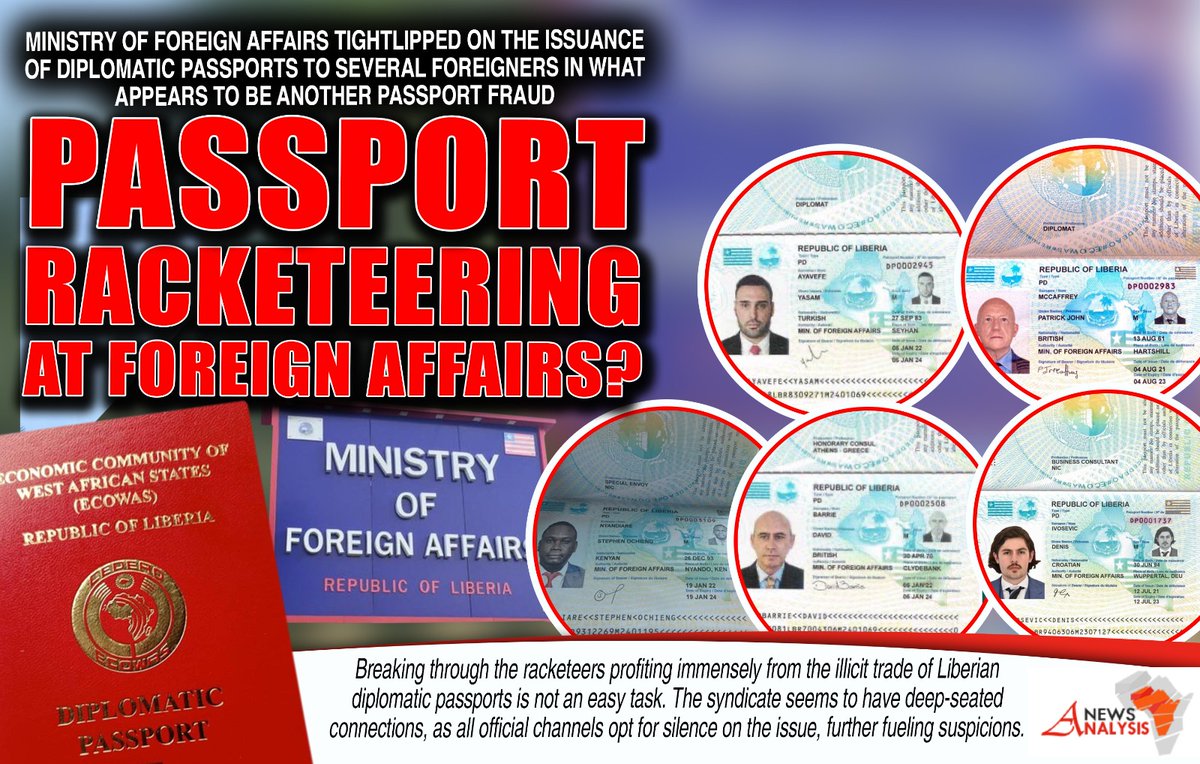 liberiapp's tweet photo. Sources disclosed that certain officials of the ruling CDC and influential CDC lawmakers have been collaborating with senior officials from the MFA and other Ministries to facilitate the issuance of diplomatic passports to foreign individuals in exchange for payments #Liberia https://t.co/Jv1Ulu1Dmu