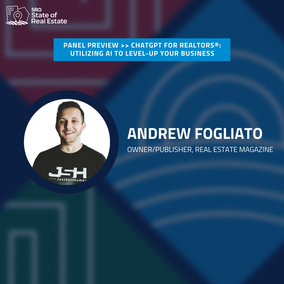 SaskREALTORS's tweet photo. Looking to level-up your real estate practice? Don't miss Andrew Fogliato at State of Real Estate 2023!

Andrew will explore the possibilities and advantages of integrating AI to supercharge your business during this engaging panel discussion!

https://t.co/04khYoI1On https://t.co/FjciOoawU4