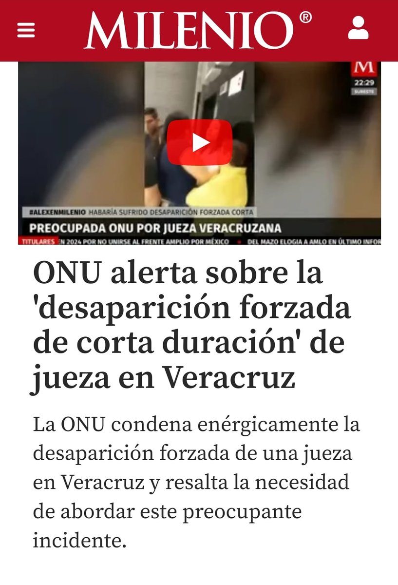 delriovirgen1's tweet photo. La impunidad, la ilegalidad y la injusticia del actual gobierno en #Veracruz ya trasciende a nuestro país y se convierte en un escándalo internacional.

La ONU @ONU_derechos expresó su profunda preocupación por la violación al Pacto Internacional de Derechos Civiles y Políticos en el lamentable caso de nuestra amiga la Jueza Angélica Sánchez. 

Esto es doloroso, vergonzoso e intolerable. #Veracruz merece tener un Estado de justicia, legalidad y paz.

Recuperemos el Veracruz que todos nos merecemos, recuperemos la alegría.