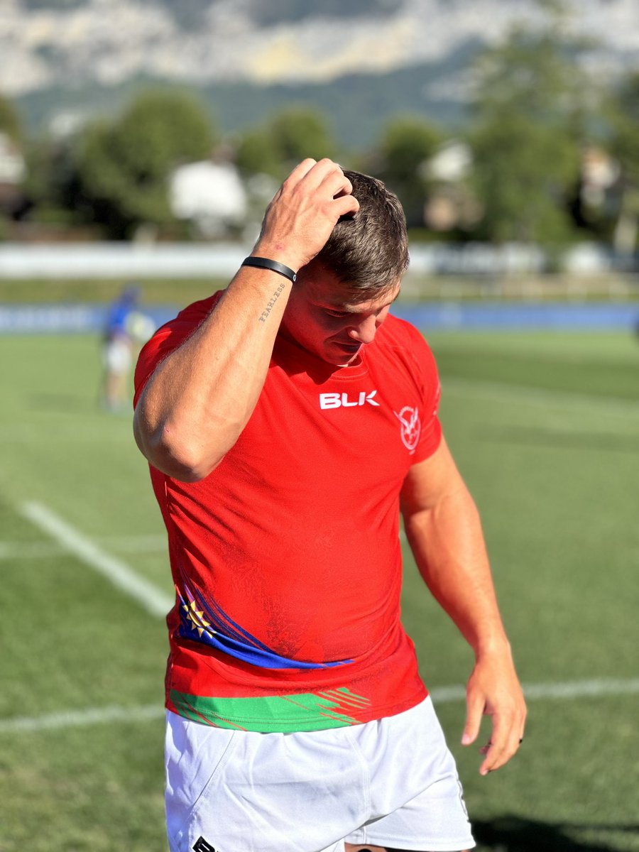 namibia_rugby's tweet photo. ℹ️ Flag Fact
.
🔴 Red represents the Namibian people, their heroism and their determination🇳🇦!

#RWC2023 #BornToBeBrave #Namibia #TheBoysInBlue #TheBoysInRed #TrainingDay https://t.co/tm6NWTFg6V