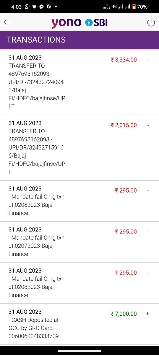 RaulSweta's tweet photo. Every month i pay the dues before the deu date  in advance. But when I checked my account statement there was money deducted 295 rupees which is E mandate fail charges. It's deducted so many times.Kindly request find out this matter resolved as soon as posible
@Bajaj_Finserv https://t.co/HPmUyNjs8d