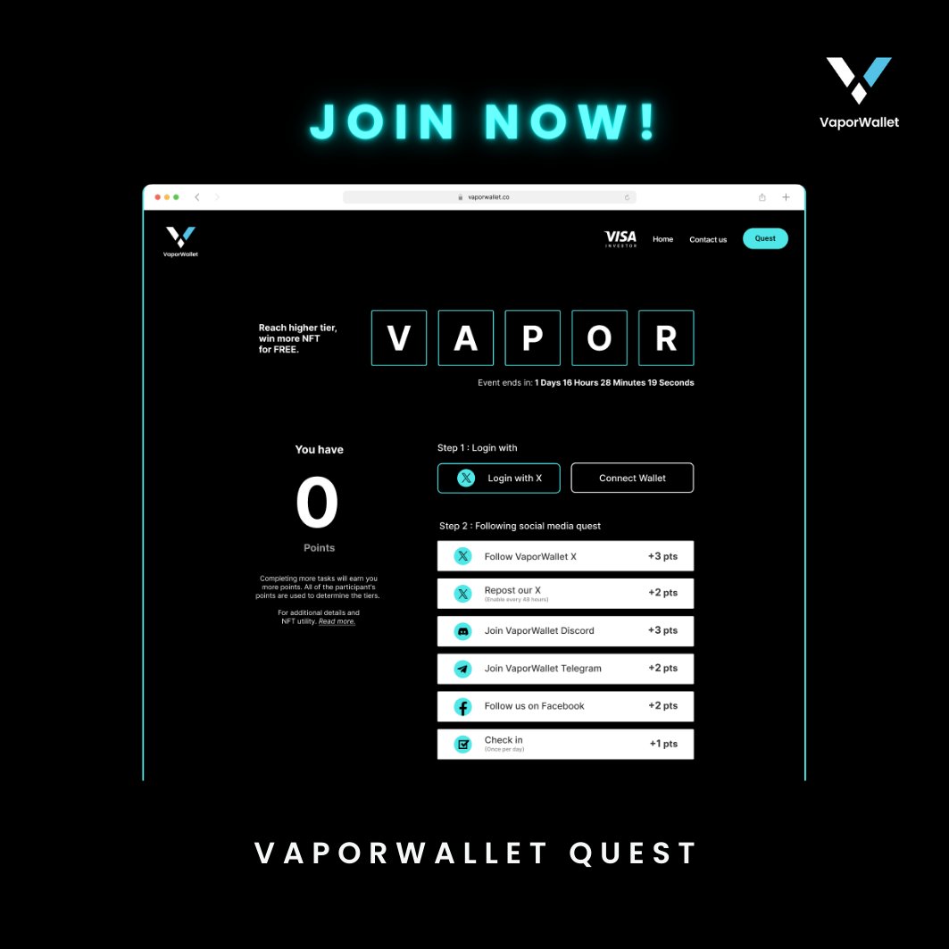 vaporfund's tweet photo. Be First in Line! Join NOW at https://t.co/2oW3hg04E9

#VaporWallet #NFT #BNBChain #web3community https://t.co/PHr8qBR0fA