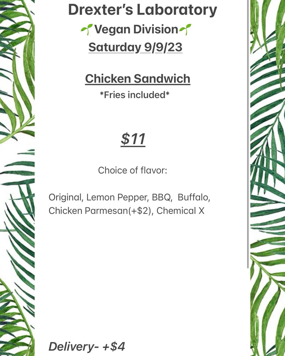 ChefBoyarDrex's tweet photo. Will be serving on Saturday, 9/9 @2:30pm. Accepting preorders &amp; payments until Friday, 9/8 @8:30pm

Denton pickup
Delivery(+$4) https://t.co/bKKXMgCySt