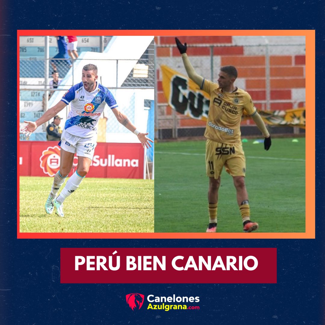 CANARIOS 🇵🇪⚽️

🗣️ Nuevo gol de Ángelo Pizzorno para el empate de Alianza Atlético 1-1 ante Manucci. Primer tanto en el clausura para el santalucense.

🗣️ Siguen los goles de Felipe Rodriguez en Cusco, que venció 1-0 a ADT. Quinto gol en el Clausura del ex Juanicó.