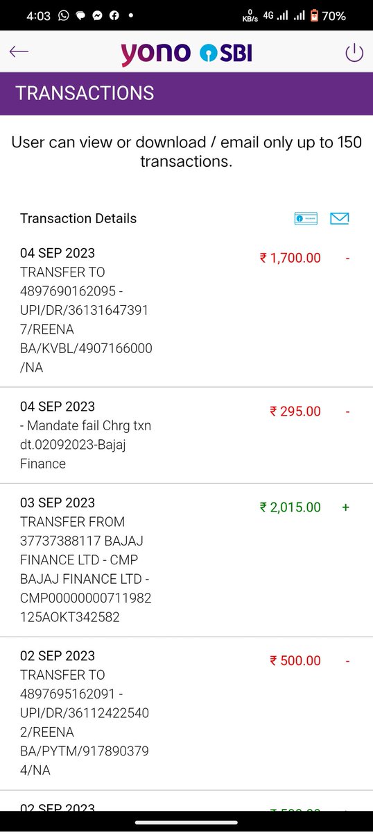 RaulSweta's tweet photo. Every month i pay the dues before the deu date  in advance. But when I checked my account statement there was money deducted 295 rupees which is E mandate fail charges. It's deducted so many times.Kindly request find out this matter resolved as soon as posible
@Bajaj_Finserv https://t.co/HPmUyNjs8d