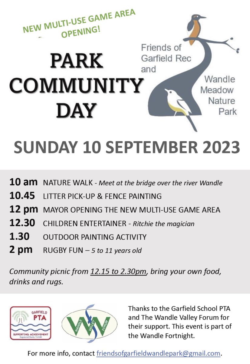 GarfieldWandle's tweet photo. Great day of free activities happening this Sunday in Garfield Park. Please come along to support your local green space! https://t.co/PmAeBOoykw