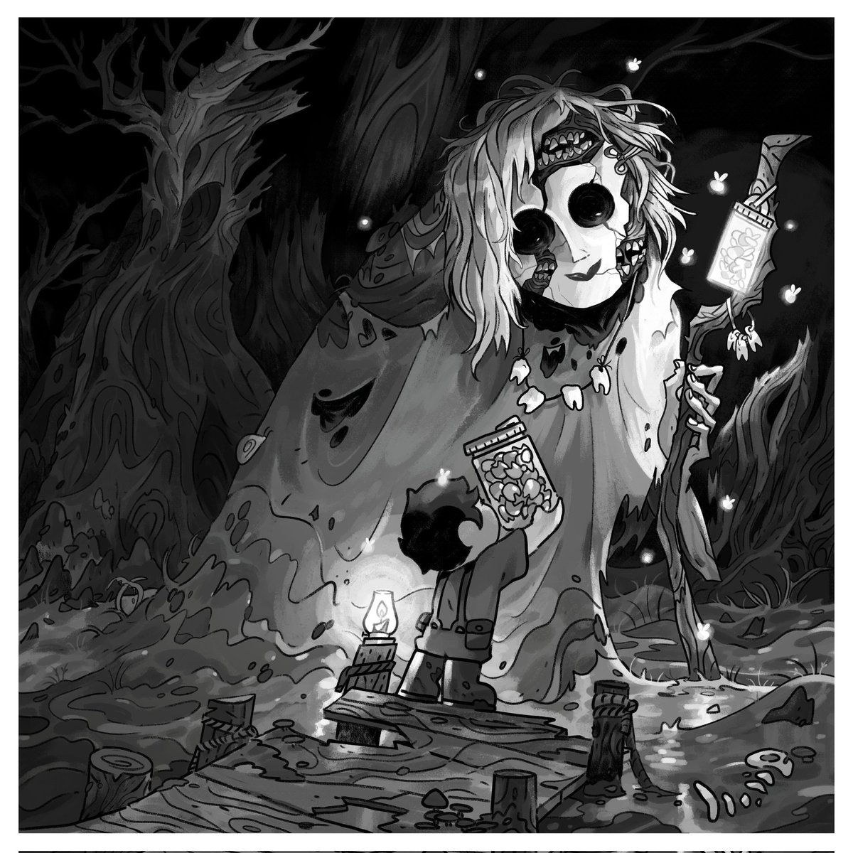 "The Tooth Hag"
A monster drawing from 2019! 🦷 Still really like this one, I should make more time to do really fleshed out monster explorations 