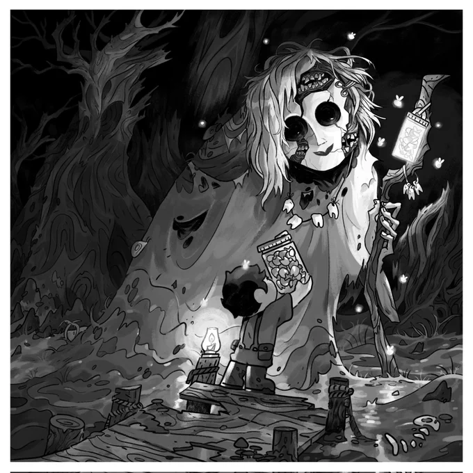 "The Tooth Hag"
A monster drawing from 2019! 🦷 Still really like this one, I should make more time to do really fleshed out monster explorations 