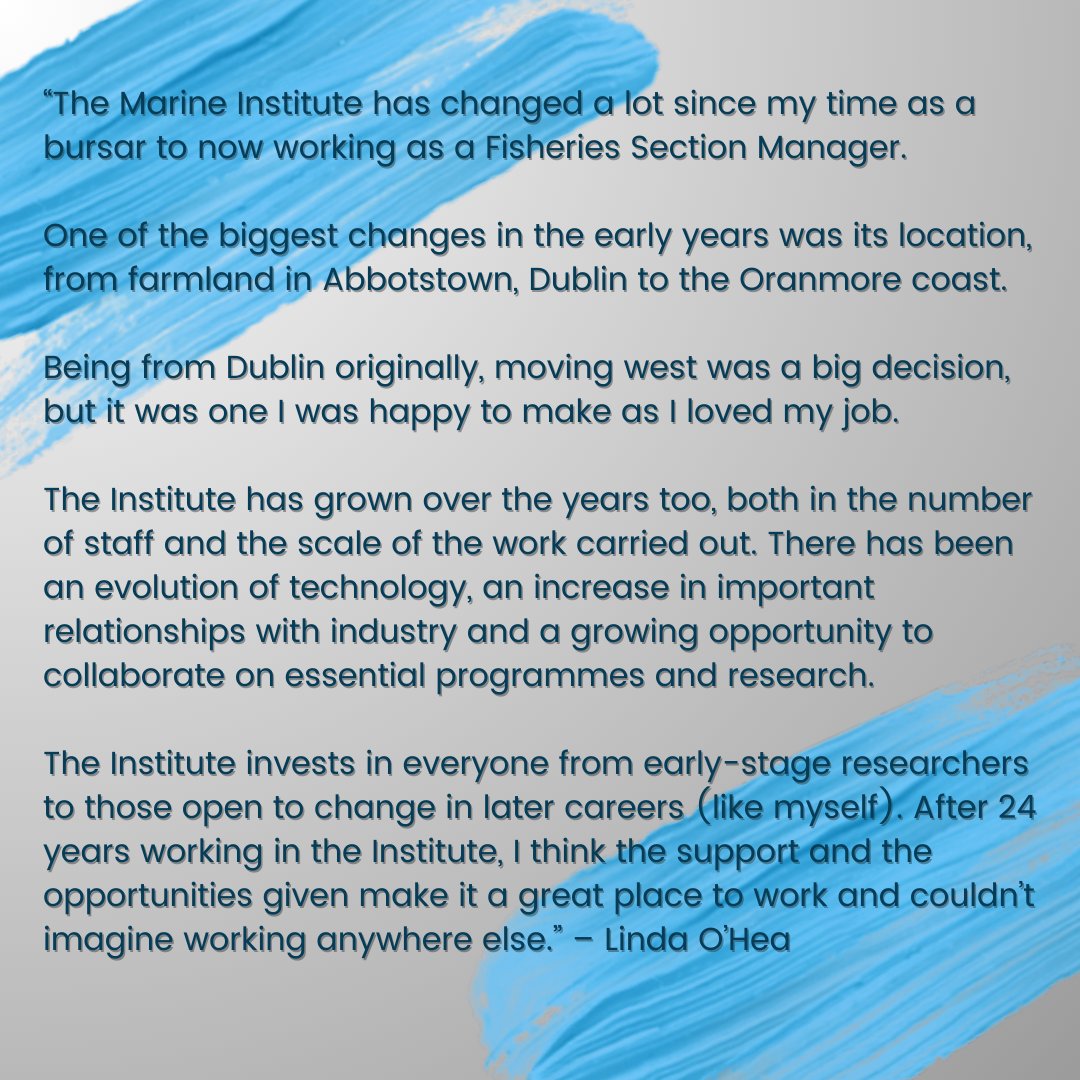 MarineInst's tweet photo. 🐟 Meet Linda, section manager in FEAS, and responsibility for managing Ireland's data collection Framework Programme, and past #bursar from our Summer Bursary Programme.

🔍Take a look to see her history with @MarineInst

Read the full story here 👉 https://t.co/dl9tvgvie2 https://t.co/2uwDVBPNFI
