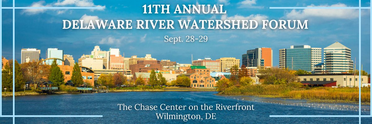 Register for the Delaware River Watershed Forum hosted by @DelRivCoalition, Sept. 28-29. The conference is a platform to brainstorm solutions, identify gaps, improve skills & build relationships to advance protection of the Delaware River Watershed. More: delriverwatershed.org/2023-forum