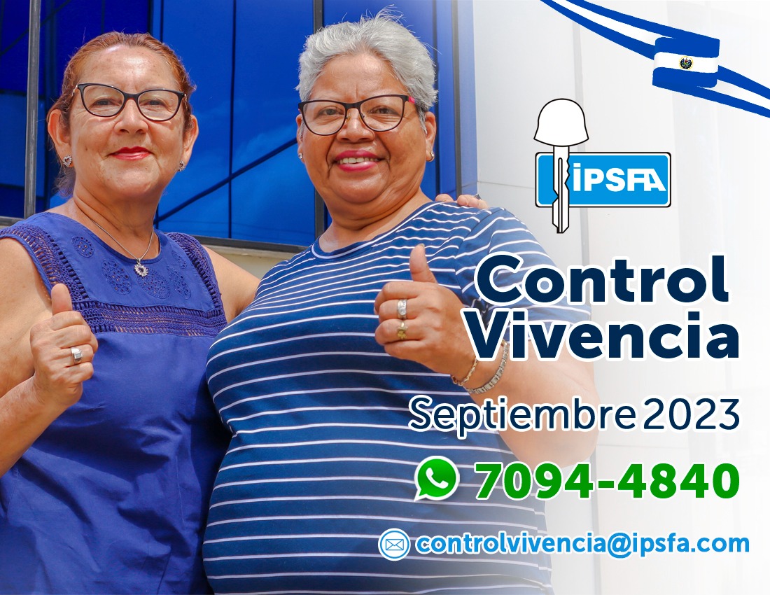 No olvides realiza tu trámite de control vivencia en el mes de septiembre: 
🇸🇻 Si eres pensionado por retiro reafiliado debes realizarlo el mes de tu cumpleaños. 
🇸🇻 Si eres beneficiario debes realizarlo el mes de tu cumpleaños y 6 meses después.