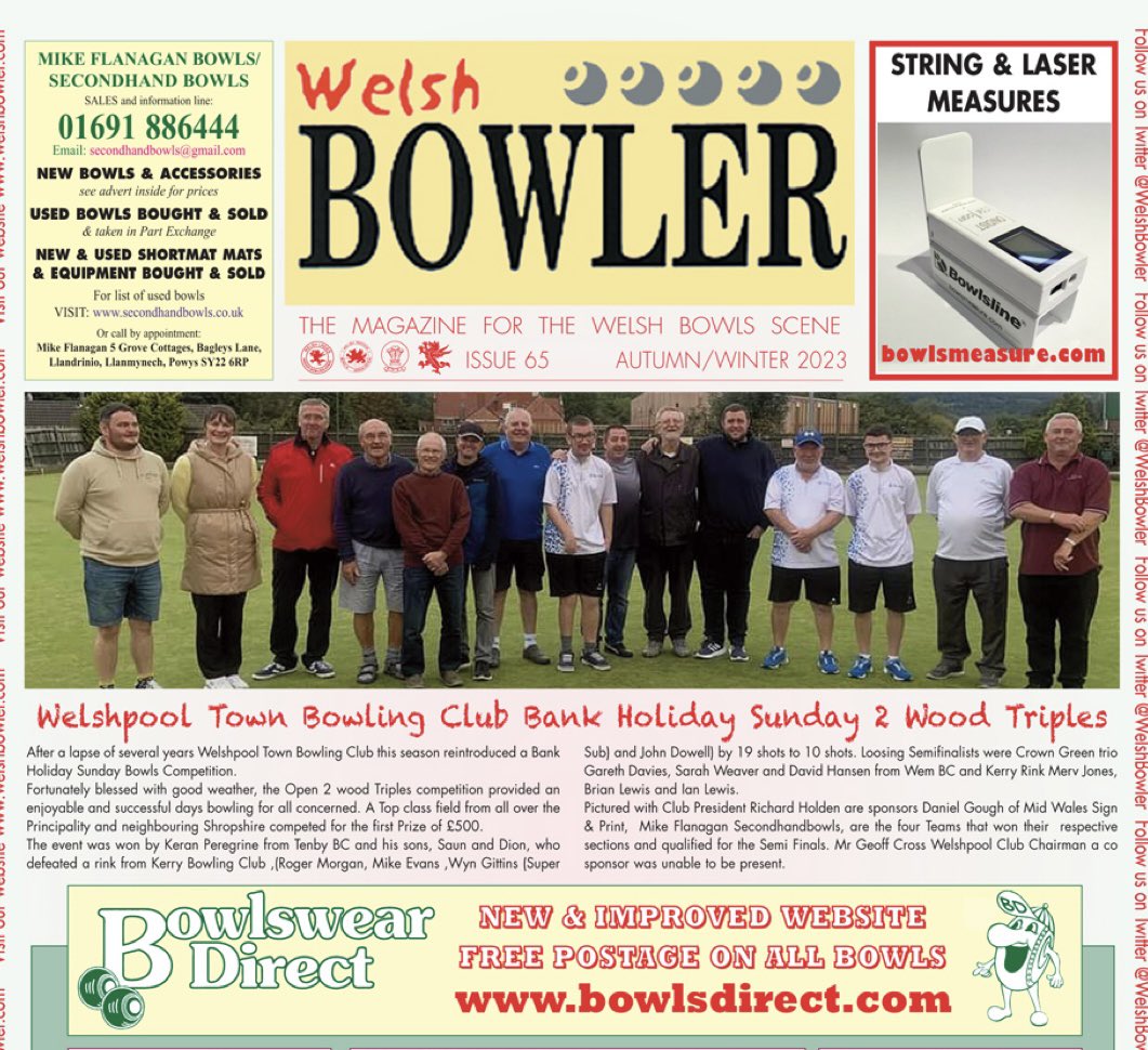 WelshVIBowls's tweet image. Welsh Bowler Autumn OUT NOW online.fliphtml5.com/hxtl/lntw/ 

Check out this edition online. Delighted to be in it👍 The edition showcases some of the amazing inclusive bowls that’s been going on throughout the summer. Check out who is on the front cover too…
@dsw_news  @BowlsWales