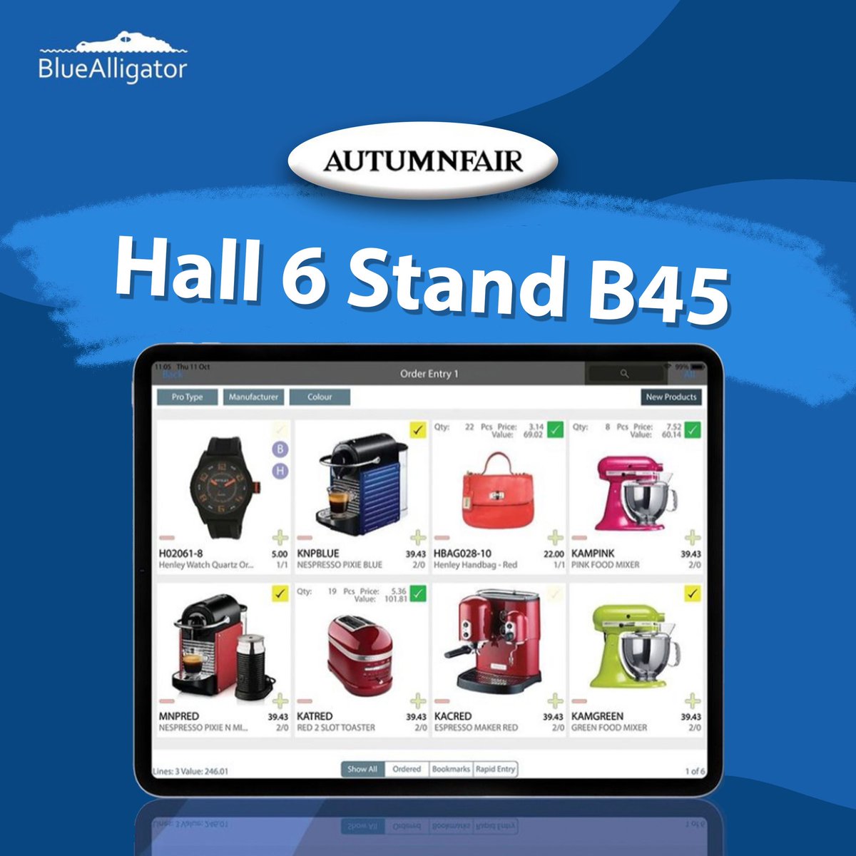 BlueAlligator_'s tweet image. Have you stopped by our stand at Autumn Fair? Come and have a chat with us to see which system best suits your business 📲

Hall 6 Stand B45 🛍️

@SpringAutFair #salesrep #salesapp #wholesale #salesrepapp
