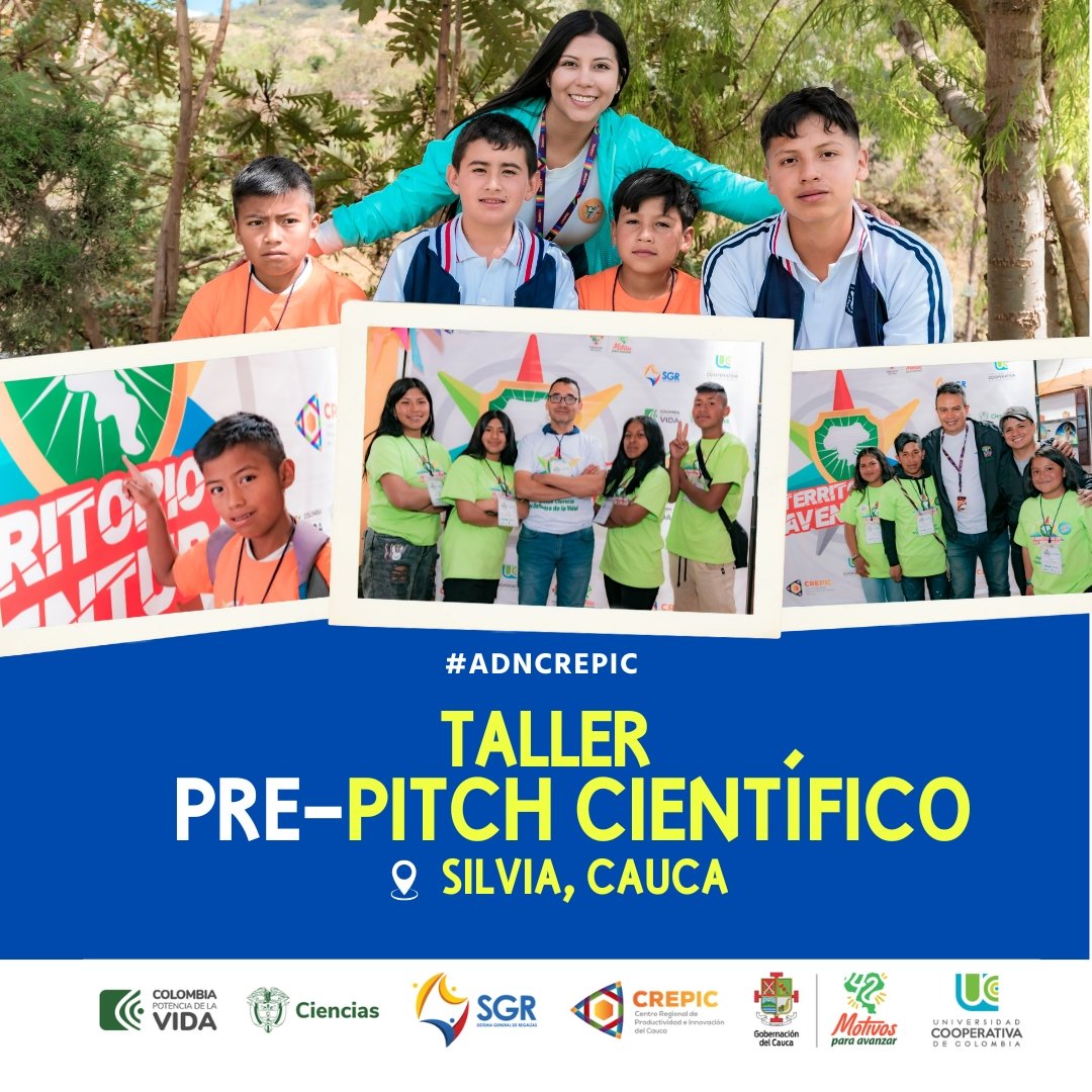 crepic's tweet photo. En #Silvia, Cauca, 35 niños y jóvenes se unieron en el taller para preparatorio para el Pitch Científico. Guiados por un facilitador, dieron forma a desafíos e ideas para investigar. #TerritorioDeAventuras @MincienciasCo @GobCauca @UCooperativaCol https://t.co/qrlHZlLYZs