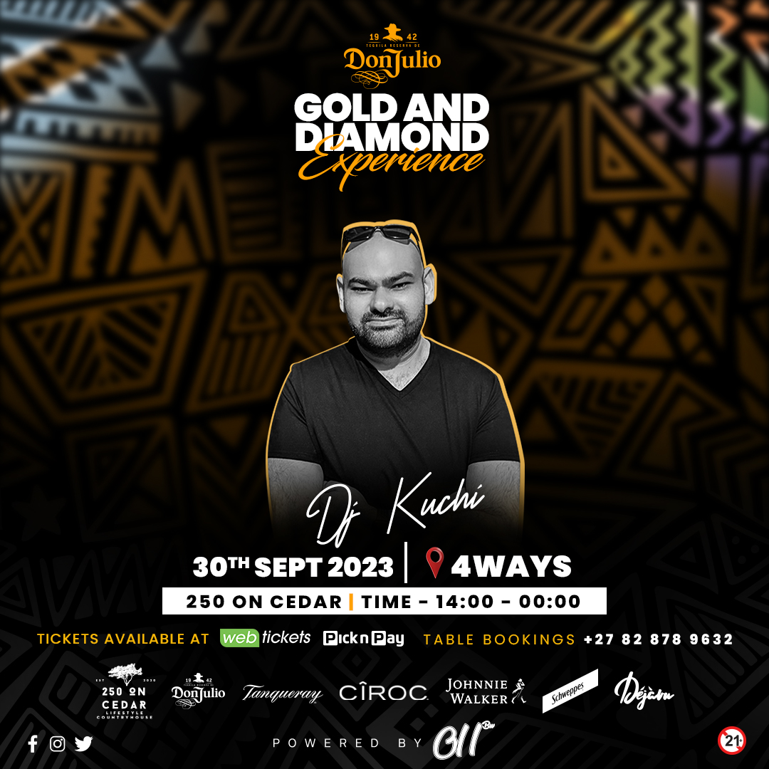 011_bw's tweet photo. 🔥 Join us at 250 on Cedar, Fourways, for the Don Julio Gold and Diamond Experience featuring the hottest artists in the game: @mas_musiq  , @kmat_dj , @djkuchi , @d_rock_sa , @tbo_za , and @kyotic_dj 💎✨ Don't miss out – check the bio for ticket details and secure your spot! 💃🥂 #011bw #DonJulioGoldAndDiamondExperience #donjulio