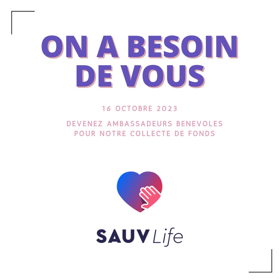 📢 ON RECRUTE 📢

Le 16 octobre 2023 soyez ambassadeurs benevoles pour notre première collecte de fonds 🥹

Inscrivez-vous  👉 👉👉 sauvlife.org/sms/formulaire…