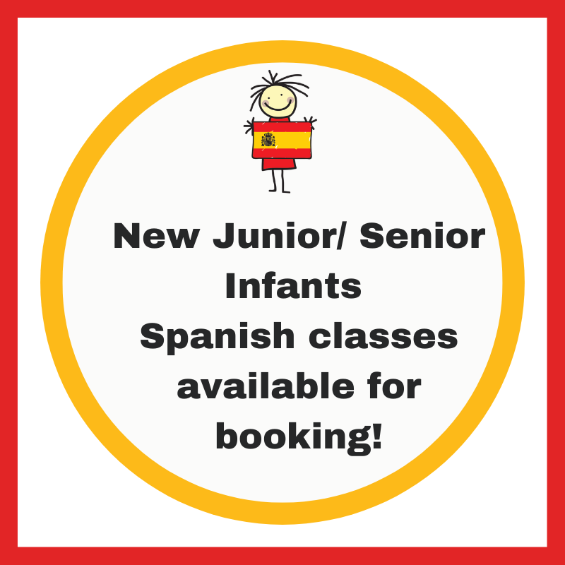 LingototDEM's tweet photo. Junior/Senior Infants can now join our Saturday classes at St Fechins GAA Community Centre for some fun - filled activity - based Spanish classes from the 23/09.
Bookings https://t.co/vFV21q6cdm
@DroghedaChamber   https://t.co/3Jcm73IrNi @NetworkLouth https://t.co/yiLqjtoCjd