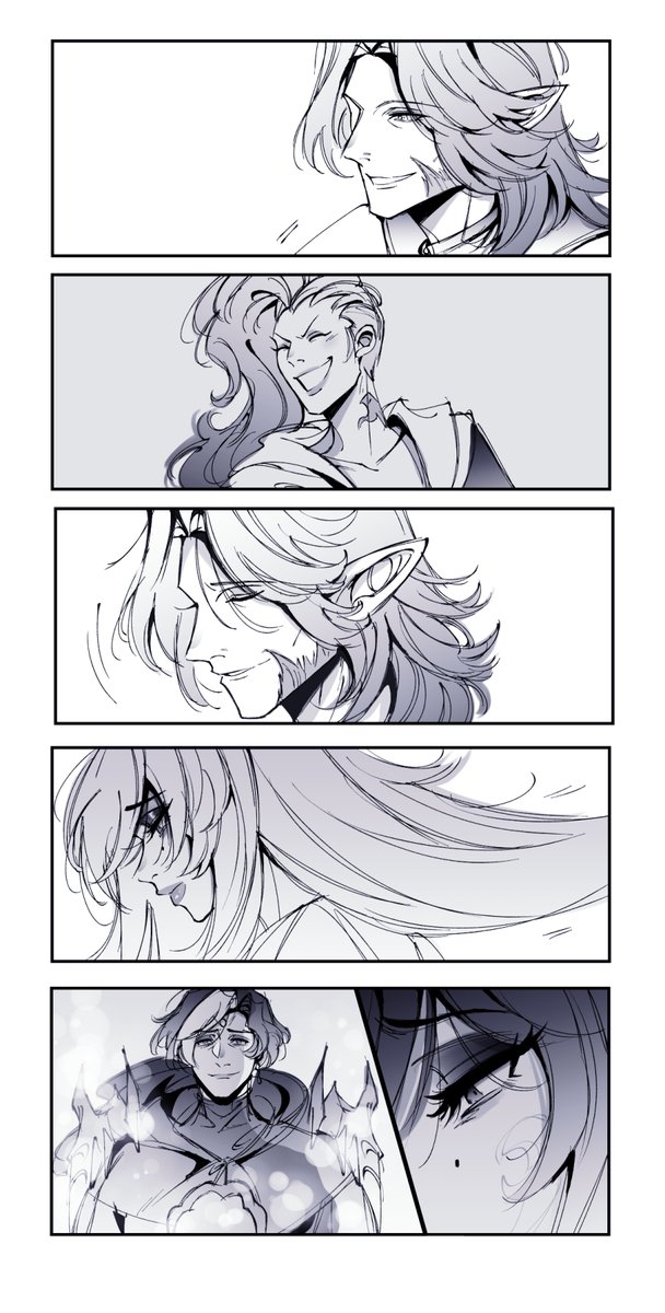 tamaffxiv's tweet photo. a few weeks after returning to The Source (post 5.3), the warrior of light is severely depressed. urianger helps her through it by talking about loss-- and healing  #FFXIV #FFXIVART https://t.co/jEDhQbFTci