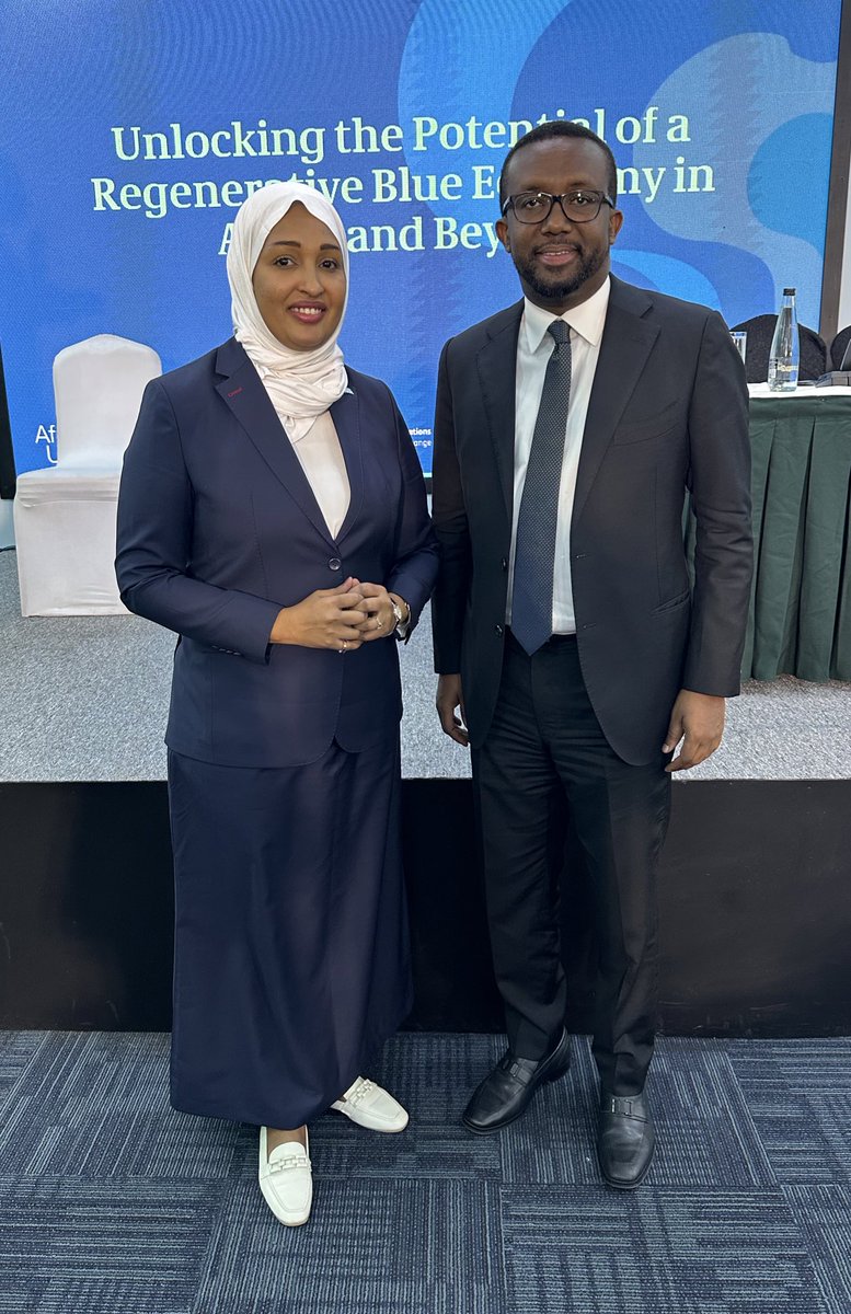 OmarFarukOsman's tweet photo. Engaging in profound discussions with Minister @KhadijaMakhzumi at the Africa Climate Summit. Under her leadership, we’ve journeyed resolutely to drive the realization of crucial national objectives. From the echoes of the Nairobi summit to the imminent @COP28_UAE, the focus remains firmly on advancing Somalia's meticulously crafted strategic initiatives, bolstered by an enhanced NDC that’s aligned with stringent human rights standards. This holistic approach encompasses fortified institutions, adaptive strategies, and an unwavering commitment to address loss & damage. #ClimateAction #COP28 #AfricaClimateSummit