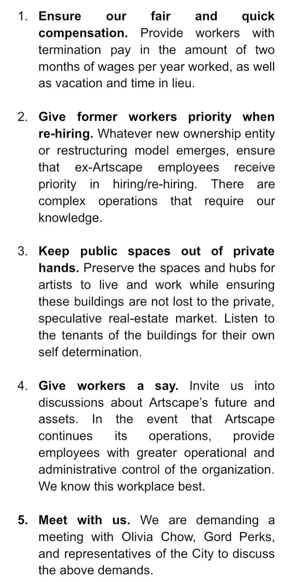 niklas_ag's tweet photo. BREAKING: Workers at @Artscape have written an open letter demanding owed severance and compensation. Read the open letter and sign on! https://t.co/PRDumSLk5d https://t.co/eeDkbmIobT