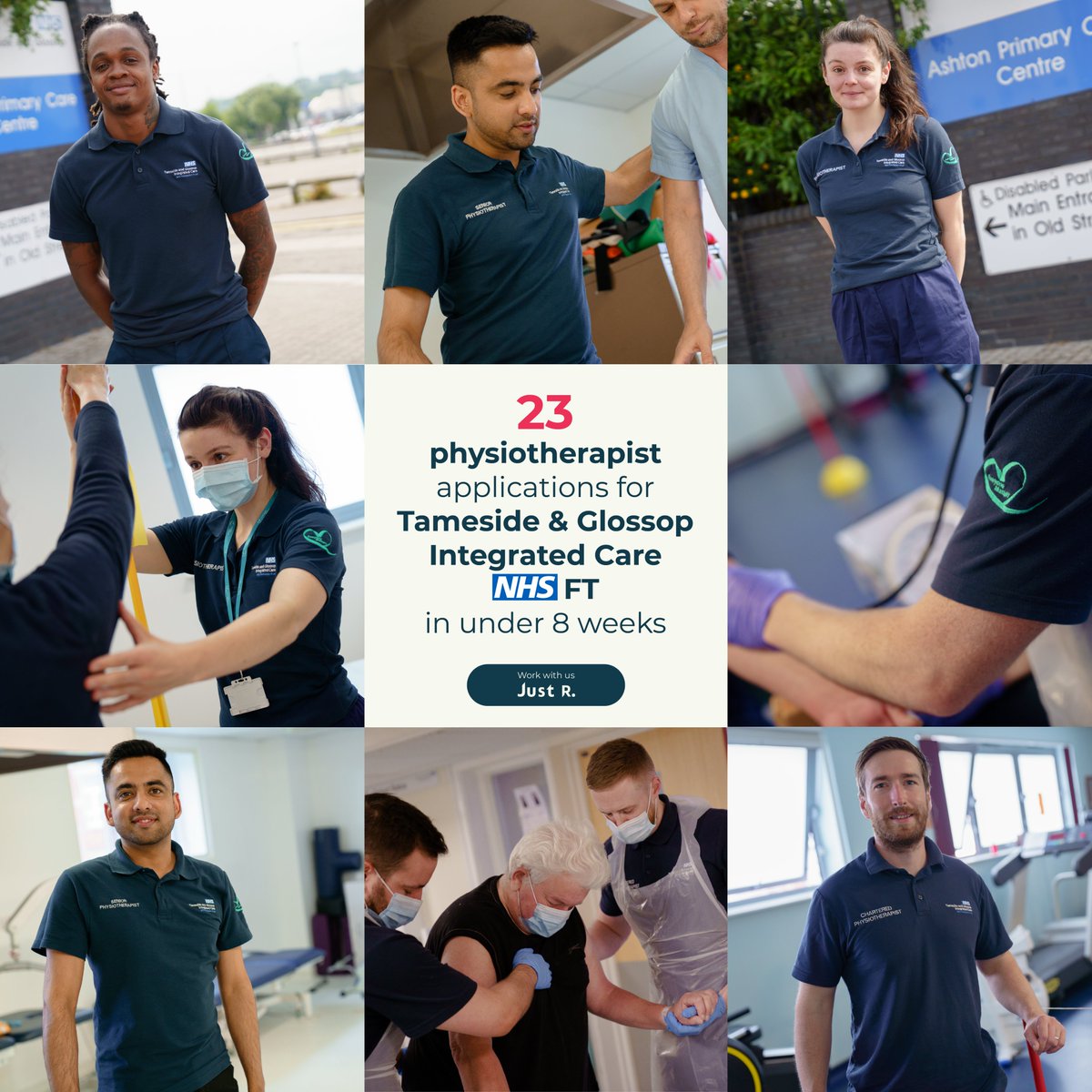 Just R Ltd (@wearejustr) on Twitter photo We're celebrating 23 physiotherapist applications for <a href="/tandgicft/">T&G Integrated Care</a> in under 8 weeks🎉
Long-term recruitment marketing strategies are pivotal to driving change for NHS and healthcare providers
➡️engage your local community
➡️drive awareness of your culture
➡️attract top talent We're celebrating 23 physiotherapist applications for <a href="/tandgicft/">T&G Integrated Care</a> in under 8 weeks🎉
Long-term recruitment marketing strategies are pivotal to driving change for NHS and healthcare providers
➡️engage your local community
➡️drive awareness of your culture
➡️attract top talent