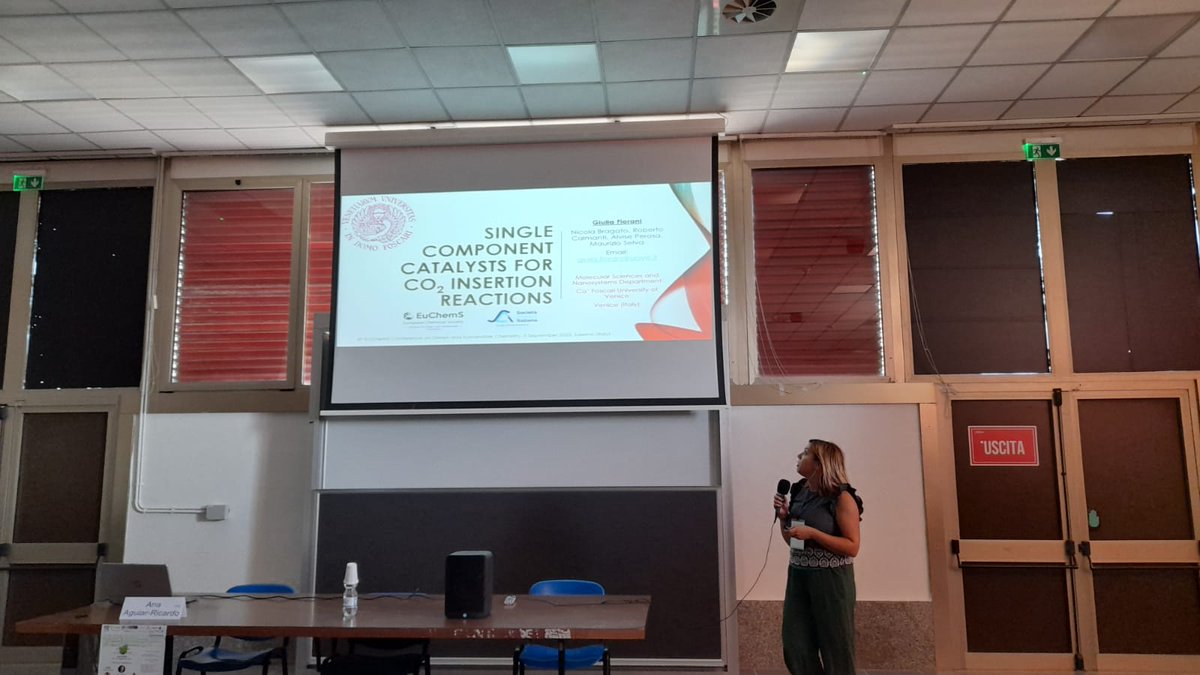 RSCAdvances's tweet photo. @RSCAdvances Associate Editor Giulia Fiorani @GFioraniChem just finished her talk at @6GCEuChemS on Single Component Catalysts for CO2 Insertion Reactions 🤗 

Fantastic work! https://t.co/1CBpj6jUG3