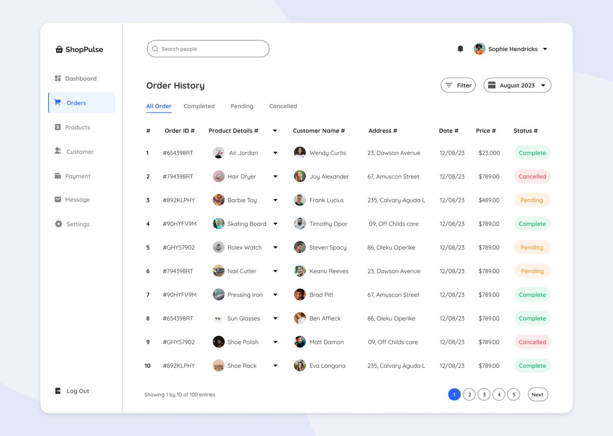 Phoenix_XVII's tweet image. Introducing my latest project titled ShopPulse an E-commerce Vendor Admin Dashboard tailored to the unique needs of e-commerce vendors. 
#Ecommerce #UIDesign #AdminDashboard #CustomerPurchases #innovationindesign #techishiring #dashboarddesign #uiuxdesign