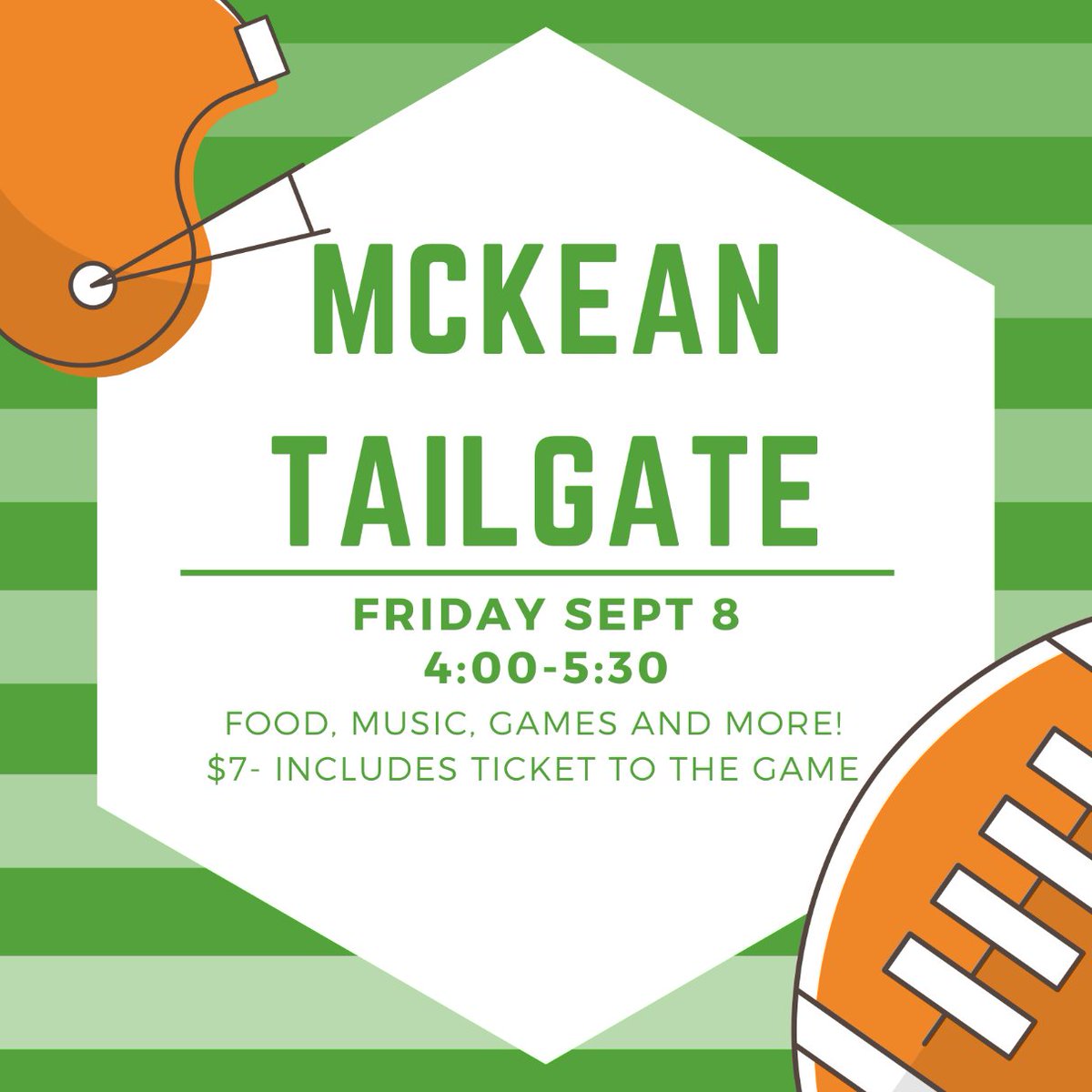 Opening #tailing on Friday before @McKeanFootball vs. @ConradRedWolves kick off the season. Tickets must be purchased in advance through HighlandersSports.com @mckeansports @mckeanprincipal @RedClaySchools @AveryMcMullin